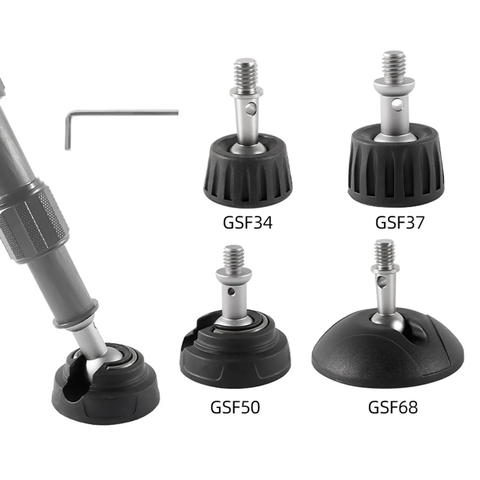 Universal Rubber Release Foot Pad Stainless Steel for Camera Tripod Monopod