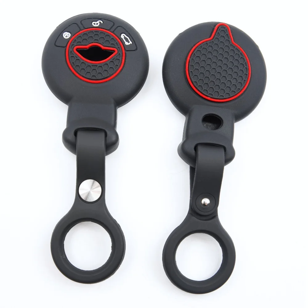 Protective Silicone Key Cover For BMW Mini Cooper Clubman Countryman Paceman Roadster R56 R57 CAS3 with finger holder