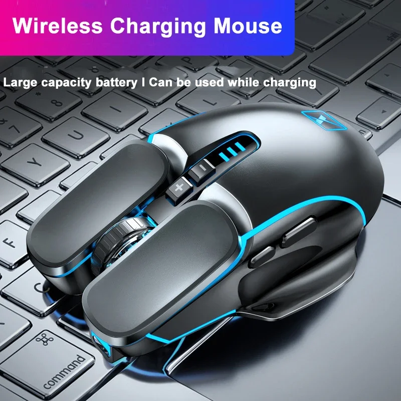 

2.4G Wireless Gaming Mouse Rechargeable Silent USB Ergonomic Computer 2400 DPI 7 Keys RGB For Gamer Tablet Macbook Laptop Office