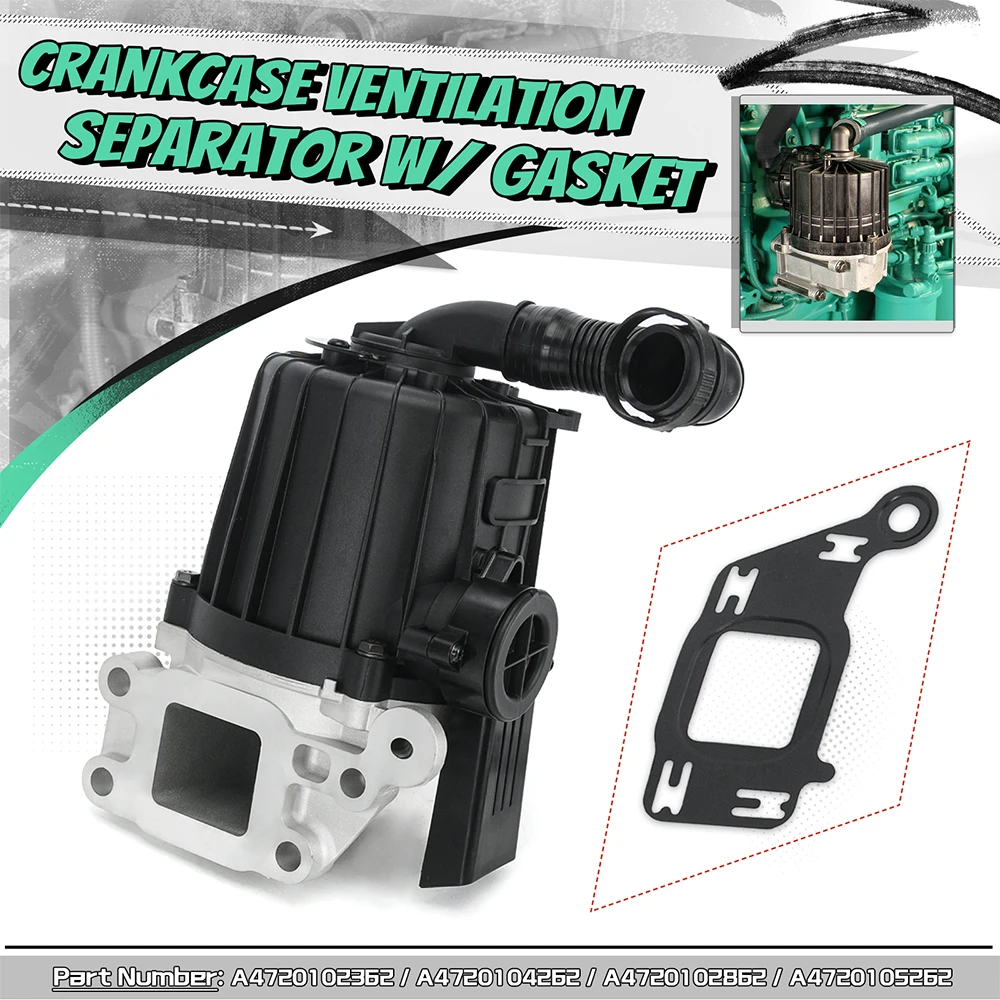 Crankcase Breather Oil Separator Compatible with Freightliner For Detroit DD15 DD13 Engine 10-on A4720102362 A4720104262