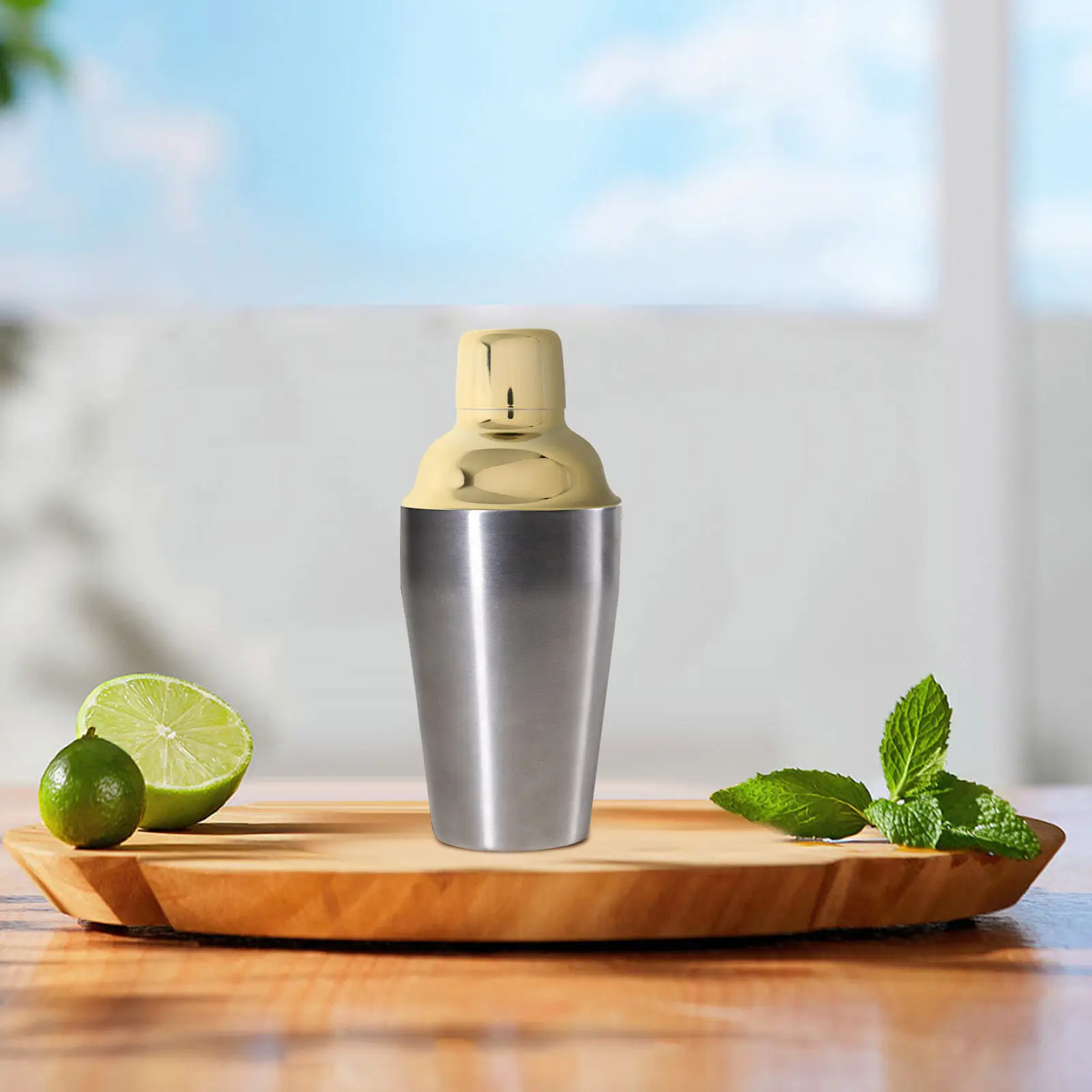 Edelstahl-Shaker-Deckel für Cocktail-Mason-Jar Wiederverwendbarer Auslaufsicherer Bar-Mixdeckel mit Silikondichtung Spritzwassergeschützter Becherdeckel