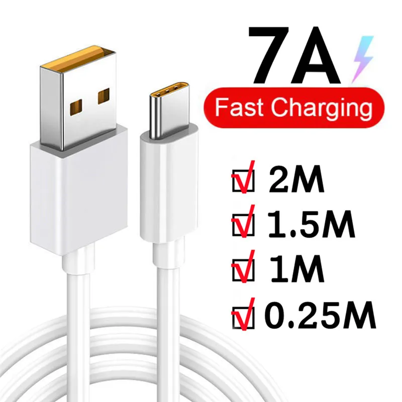 UKGO 7A Type C USB Cable Super-Fast Charge Cables for Iphone 15 Huawei Xiaomi Samsung Fast Charging USB Charger Cables Data Cord