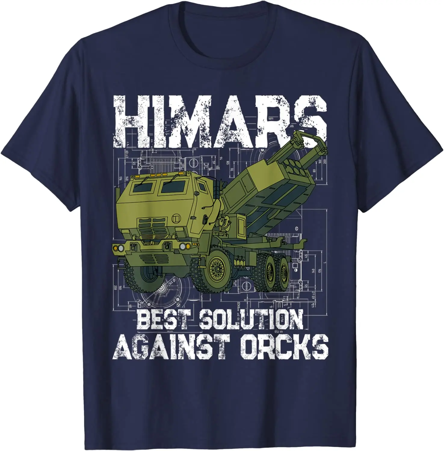 Himars Best Solution Against Orcks Ukraine Army Men T-Shirt Short Sleeve Casual Cotton O-Neck Summer T Shirt