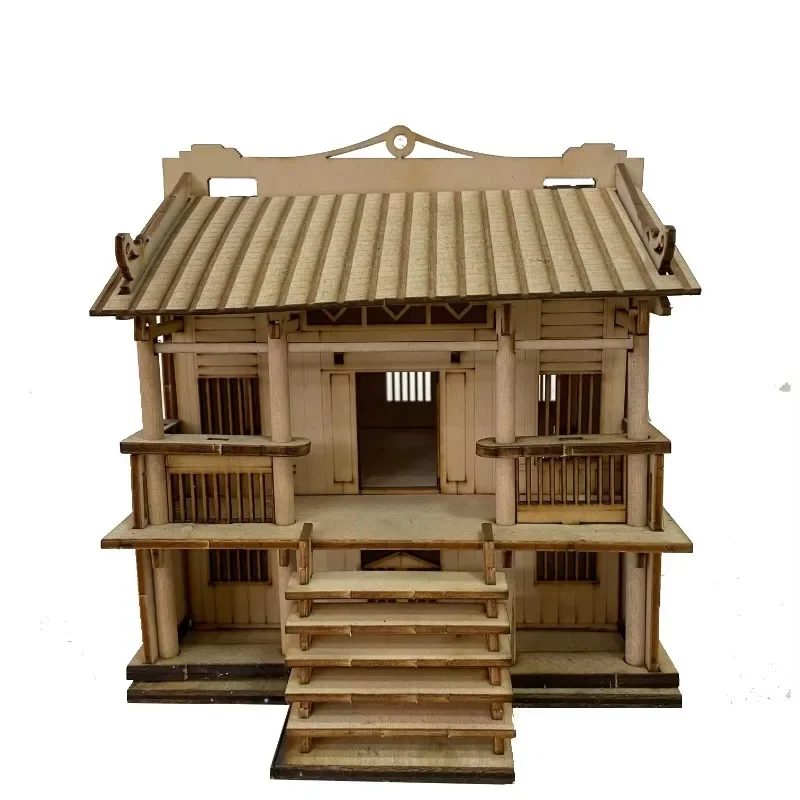 【Popular】DIY Chinese Mortise and Tenon Structure Wooden House Zhenwu Pavilion Decoration Handmade Wood Gift Crafts