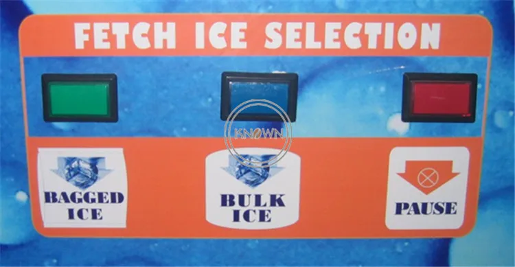Automatic 140/280/450kg/day  ice cube vending machine IC Card/Bill/Coin/Give Change/GSM Remote Monitor function