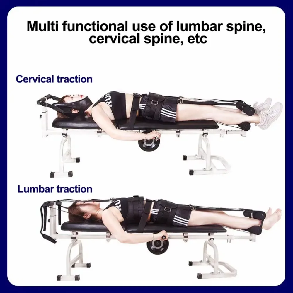 Cervical Lumbar Traction Bed Disc Herniation Decompression Therapy Device Home Spinal Extender Stretcher Fitness Equipment