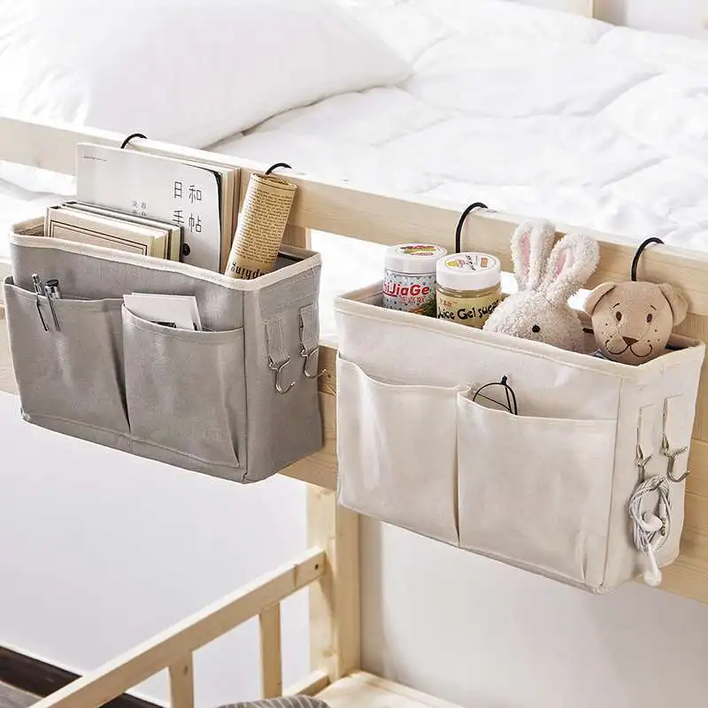 Bedside Storage Hanging Bag Bed Table Shelf Basket Rack Organizer Hanging Hanger Bedroom Bag Dormitory Bedside Storage Pouch