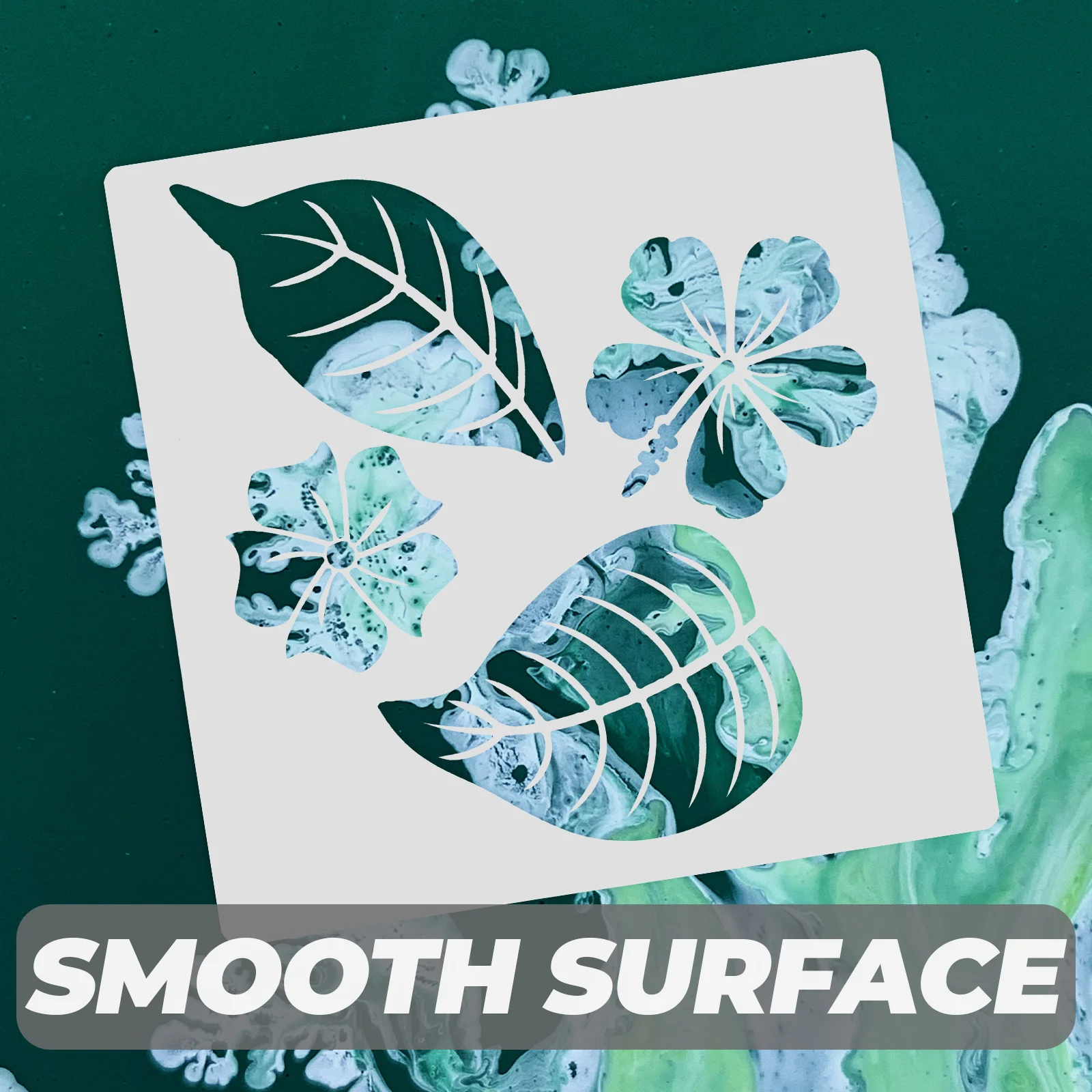 

9pcs Tropical Leaves Stencils Reusable Pet Material Smooth Edges For Diy Painting Crafts Decorative Wall Art Templates Stencils