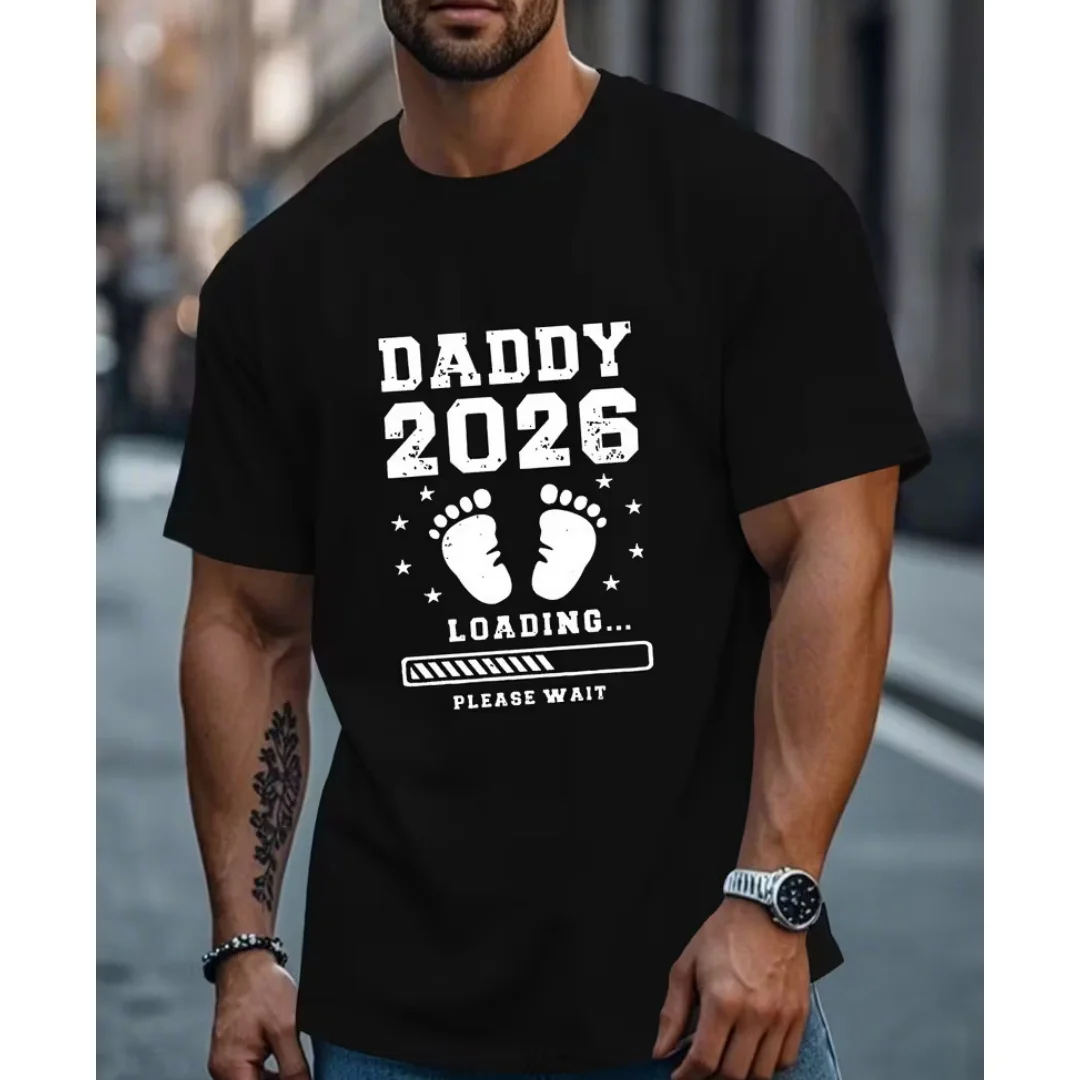 

2026 New Fashion 3D Printed T Shirt For Men Funny Footprints Short Sleeve T-shirt Daddy's Gift Tees Summer Casual Crew Neck Tops