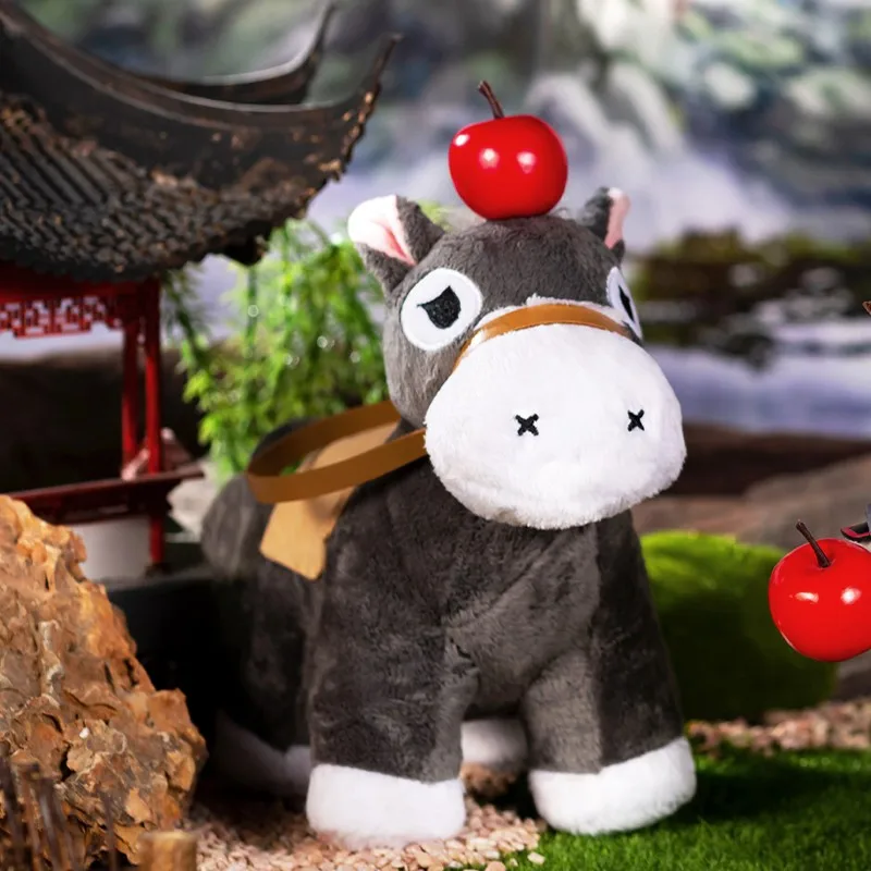 Anime Figure Mo Dao Zu Shi Wei Wuxian Lan Wangji Plush Dolls Little Apple Donkey Plushie Toy Soft Stuffed Dress Up Children Gift