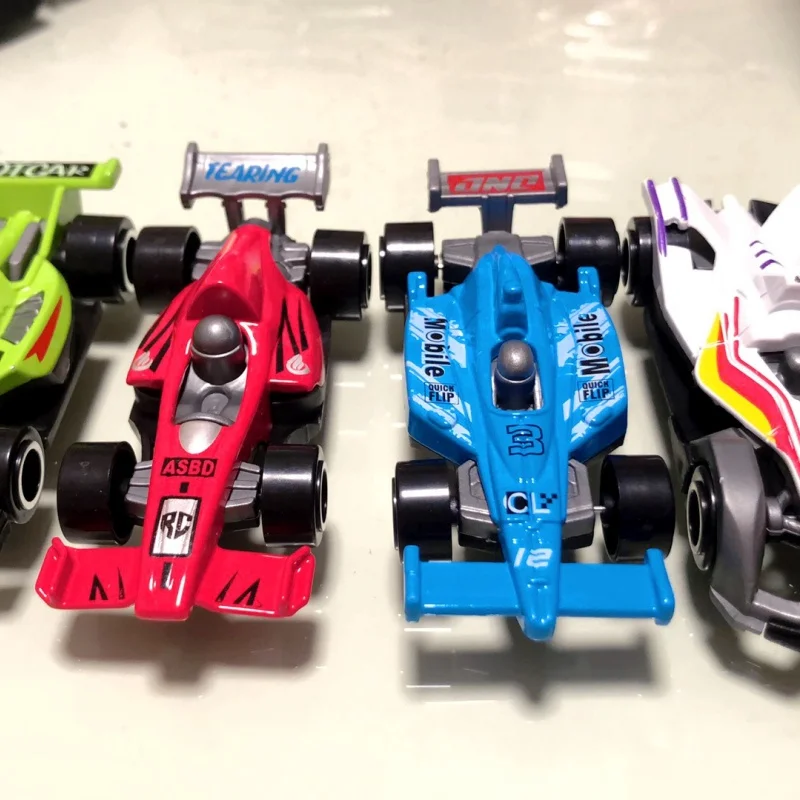 Piste de course Flexible pour enfants, jouets à monter soi-même, rampe de voiture de course à Double piste, Compatible 1/64ème voitures portables, pistes de course enroulables