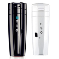 12V Portable Heating Cup 400ml Stainless Steel screen Digital Display Water Warmer Bottle Thermos cup Car Kettle Dropshipping