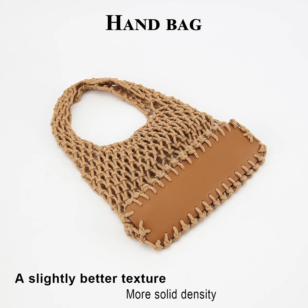 Women's small handbag, breathable and can be DIY perforated, can hold items like a cell phone and lipstick, comes with detachable ocean-themed pendants, suitable for summer travel and vacations, versatile for all seaso