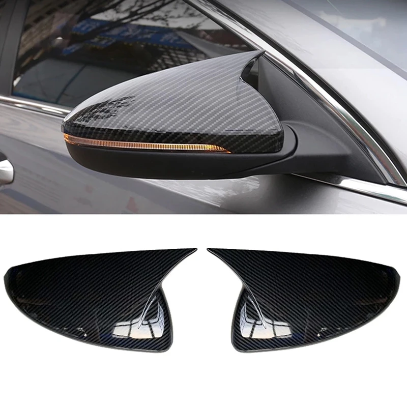 For KIA K3 Cerato Forte 2019 2020 2021 2022 Rearview Side Mirror Cover Wing Cap Exterior Door Rear View Case Trim Carbon Fiber