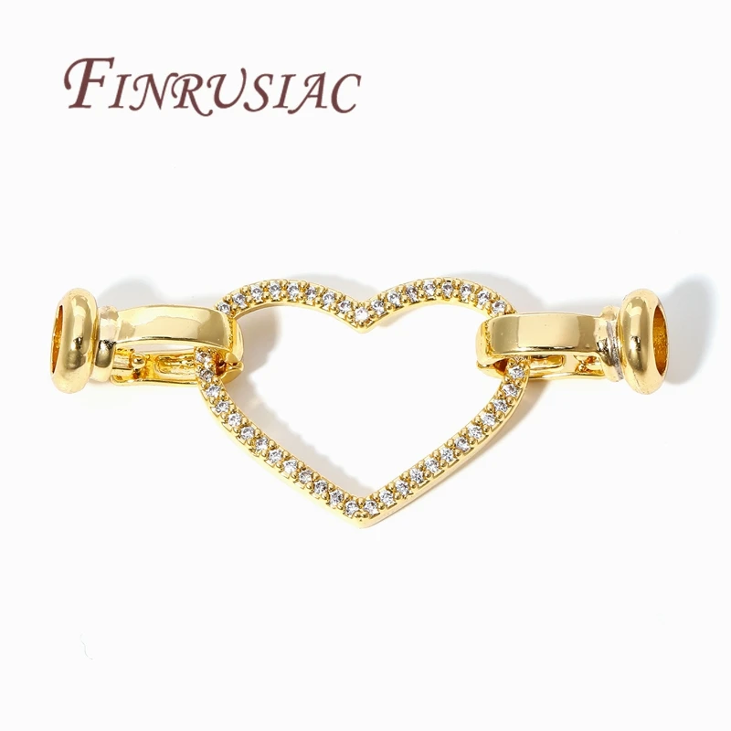 

Locks For Jewelry 18K Real Gold Plated Heart Shape Bracelet Clasp Findings,DIY Jewelry Making Supplies Fasteners For Bracelets