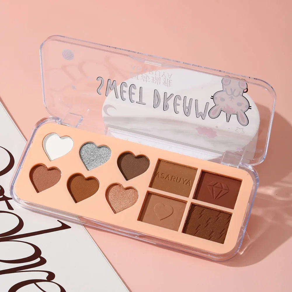 

Multi-Color Portable Folding Eyeshadow Long-Lasting Waterproof Eye Shadow Palette Shiny Colorful Beauty Makeup Kit Blush