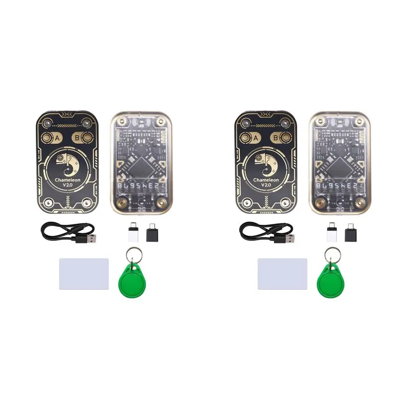 2X Chameleon V2.0 RFID Smart Chip Reader Emulator+UID Keychain/CUID Card 125K 13.56M Card Decode Duplicator-Y41A