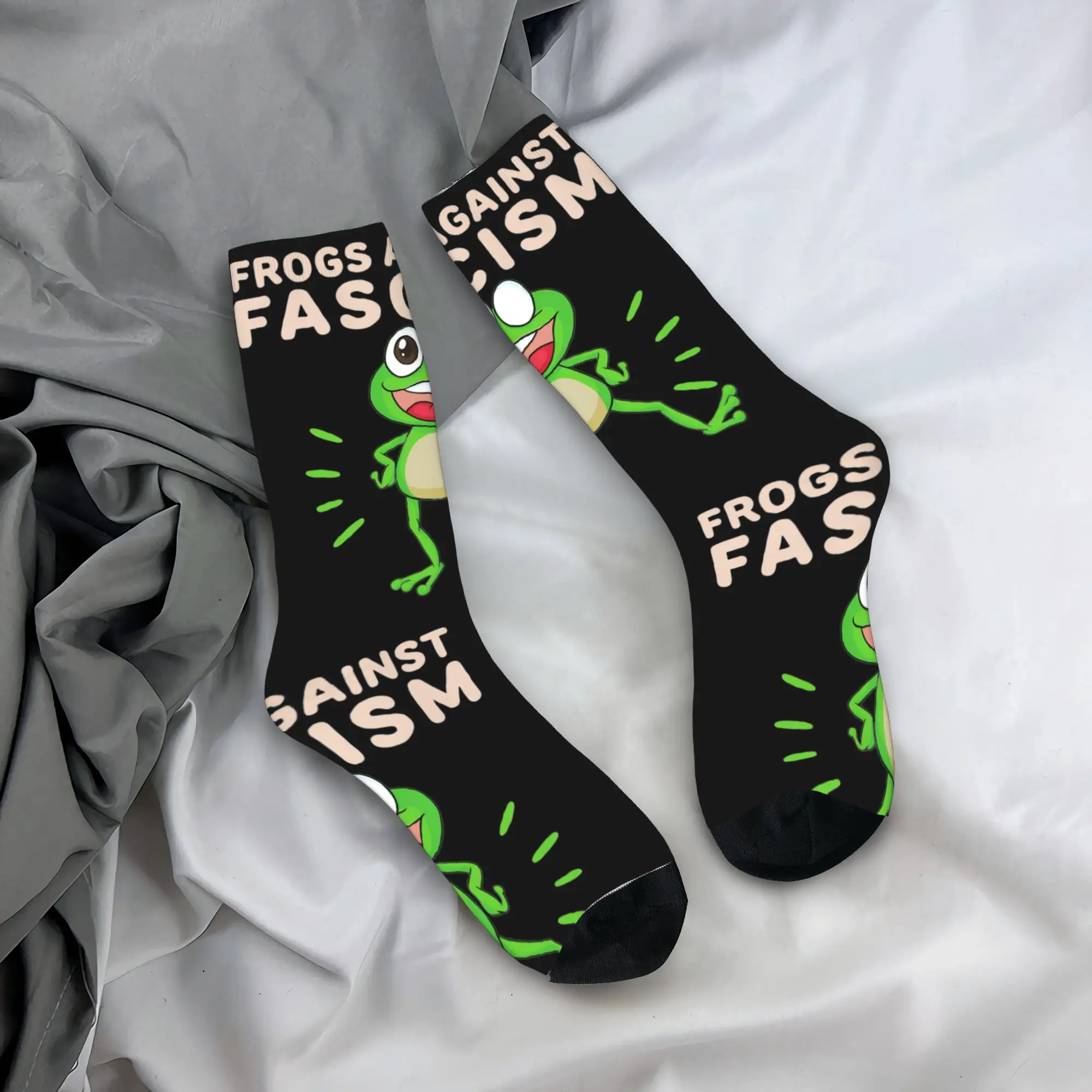 

Противоударные чулки Portland Frog, винтажные носки с принтом, осенние нескользящие носки, мужские теплые мягкие носки для скейтборда