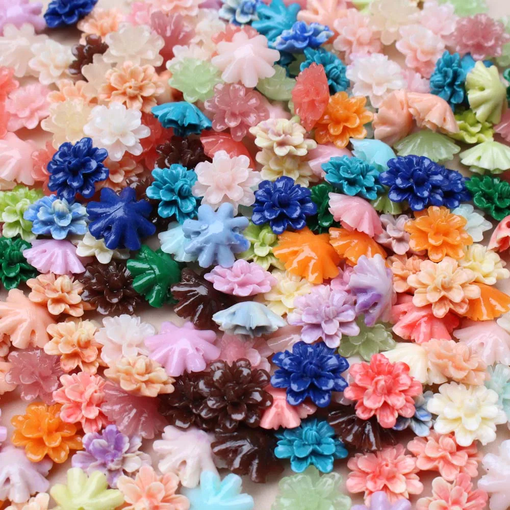 10Pcs 17mm Multi-Color Artificial Coral flower Sunflower beads Loose beads for Jewelry Bracelet Necklace Earring DIY making