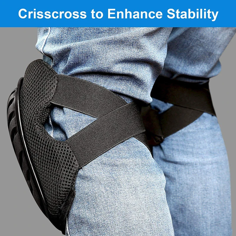 Professional Adjustable Knee Pads Gel Cushion Support For Construction Tiling Gardening Flooring Long Kneeling Work