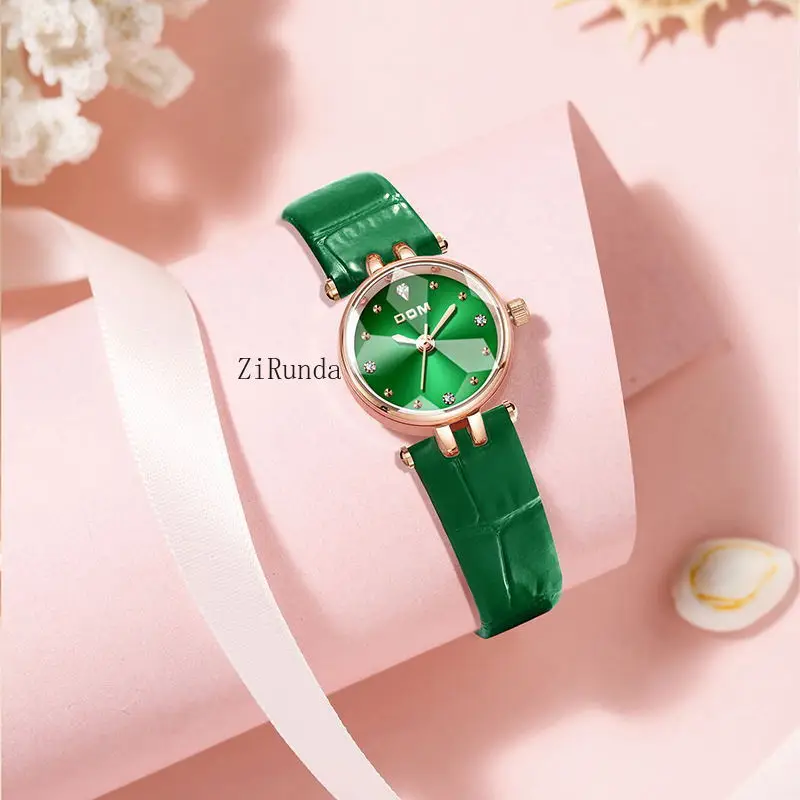 Reloj de moda para mujer de cuarzo resistente al agua simple con espejo angular