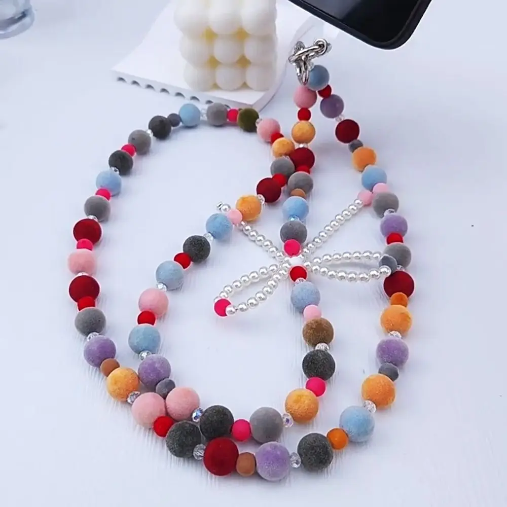 

Ремешок для телефона ручной работы из бисера, стильный плюшевый чехол для телефона, ремни-цепочки, роскошный плечевой ремень через плечо