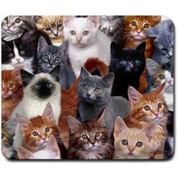 Square cat mouse pad Advanced non-slip thickened office deskpad Cute cartoon computer keyboard pads Rubber lock edge ins style