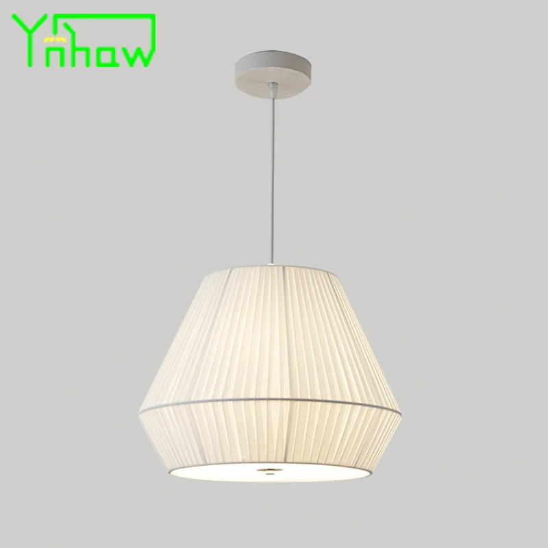 

Modern Minimalist Nordic Cream Fabric Lamp Master Bedroom Bedside Living Room Pendant Dining Study Room Home Lighting