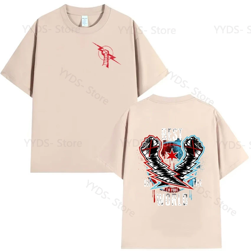 سم فاسق تي شيرت الرجال النساء ريترو موضة القطن WWE قصيرة الأكمام تيز الصيف ملابس غير رسمية س الرقبة 2025 بلايز #4