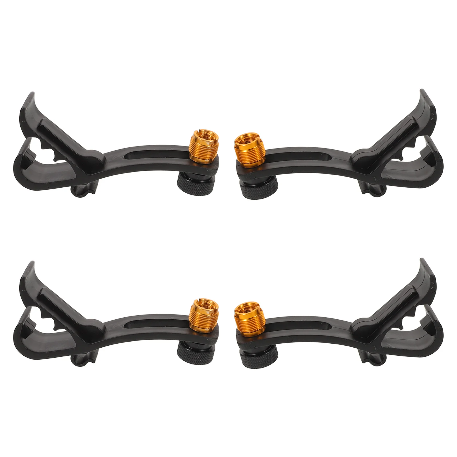 

4Pcs Drum Clamp Black Adjustable Mic Mount Clips Universal Stable Microphone Holder Drum Kit Clamp Bracket Snare Mic Clip