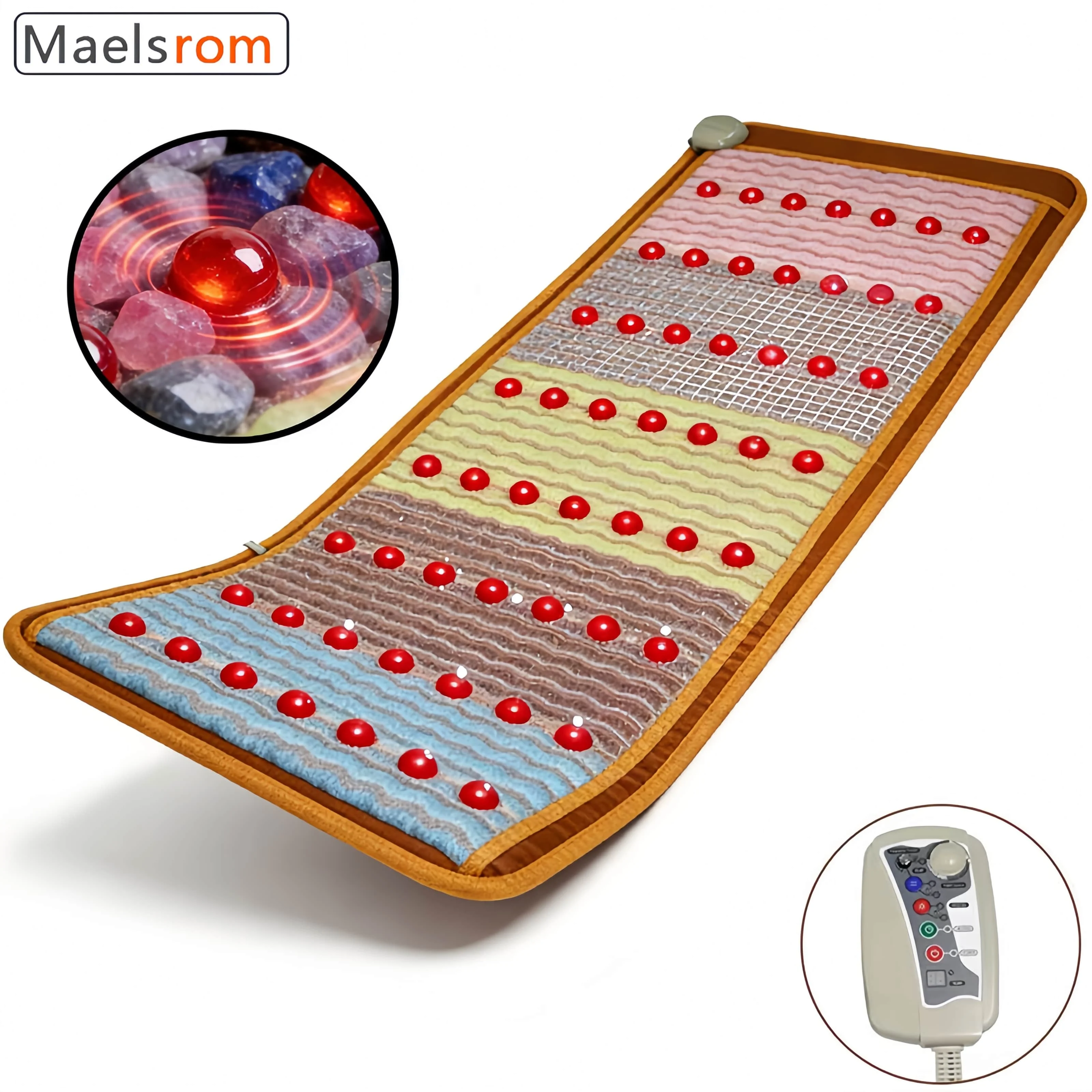 PEMF Therapy Mat Full Body Pain Relief Far Infrared Heating Mattress Magnetic Field Massage Muscle Relaxation Portable Healthy