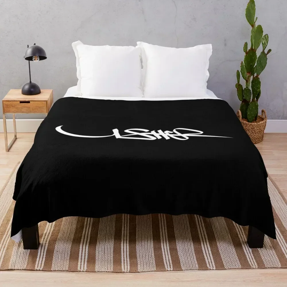 

Usher logo Throw Blanket Cozy Warm Blanket for Bed Room Decor