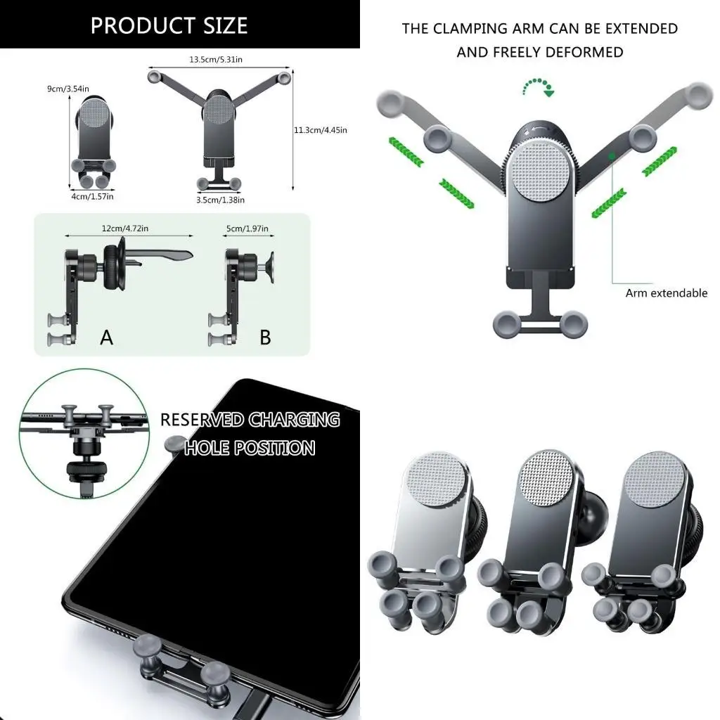 

Y1UB Compact Car Smartphone Clip Secute Grip Phone Док