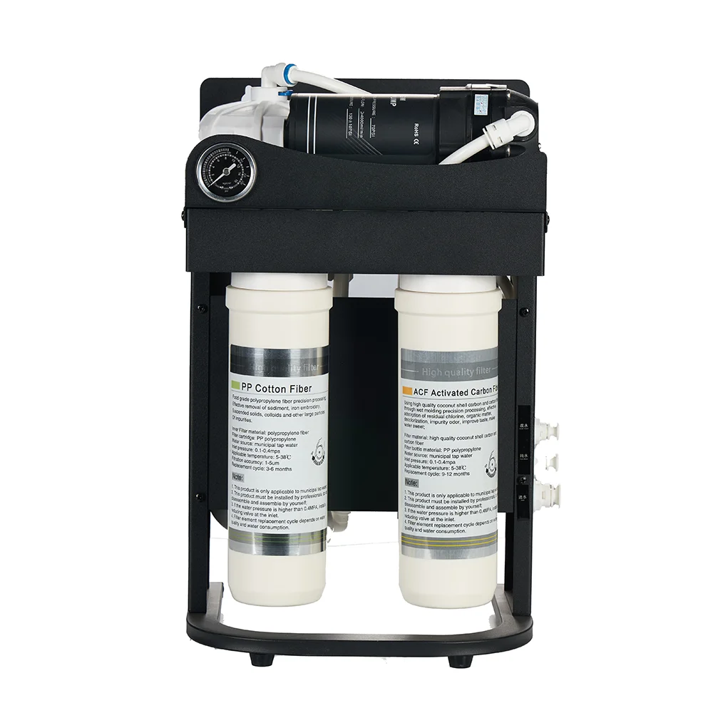 1000GPD Tankless Under-Sink 2.5L/Min Flow Rate Self-Cleaning Reverse Osmosis System 4-Stage Filtration Compact Design for Home