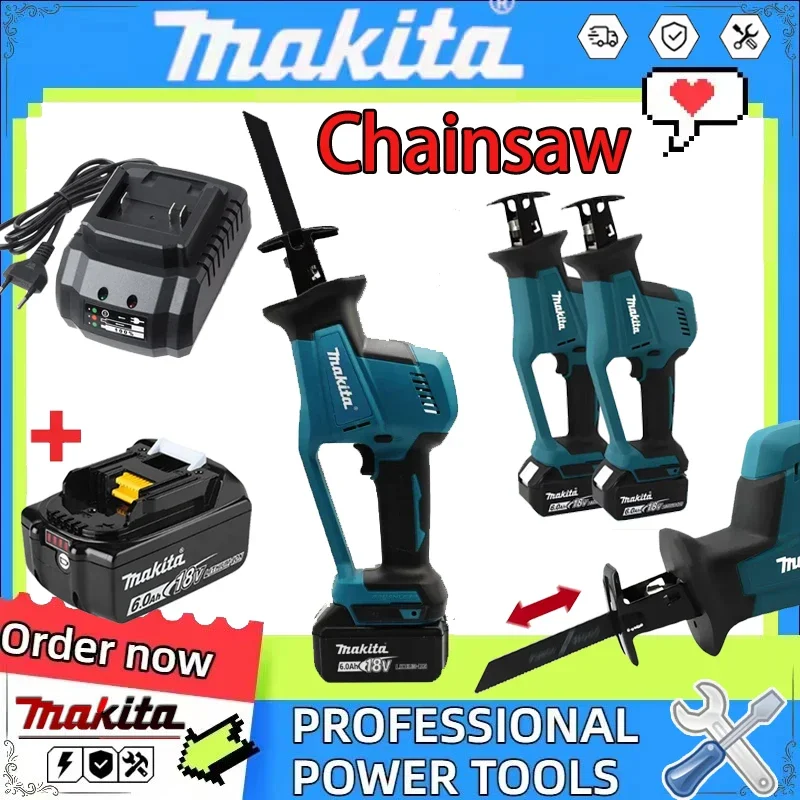 

Makita DJR189 Electric Reciprocating Saw Cordless Brushless Rechargeable Wood Metal Cutting Saw Portable Saw Power Tool