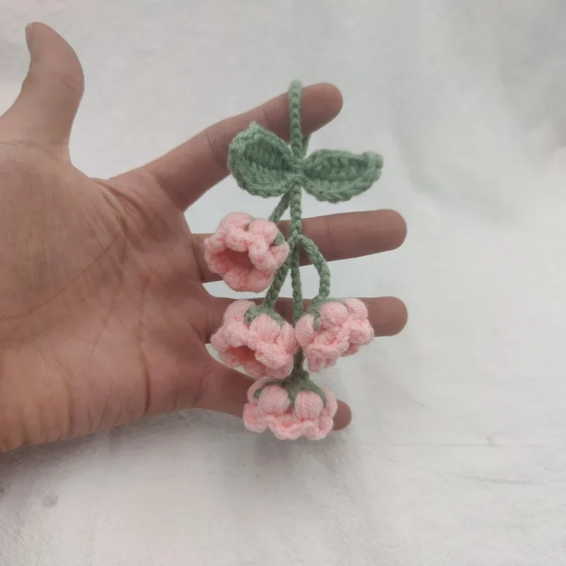 Sweet Wool Hand-woven Lily of The Valley Car Key Pendant Small Flower Bag Ornament Finished Cute Keychain