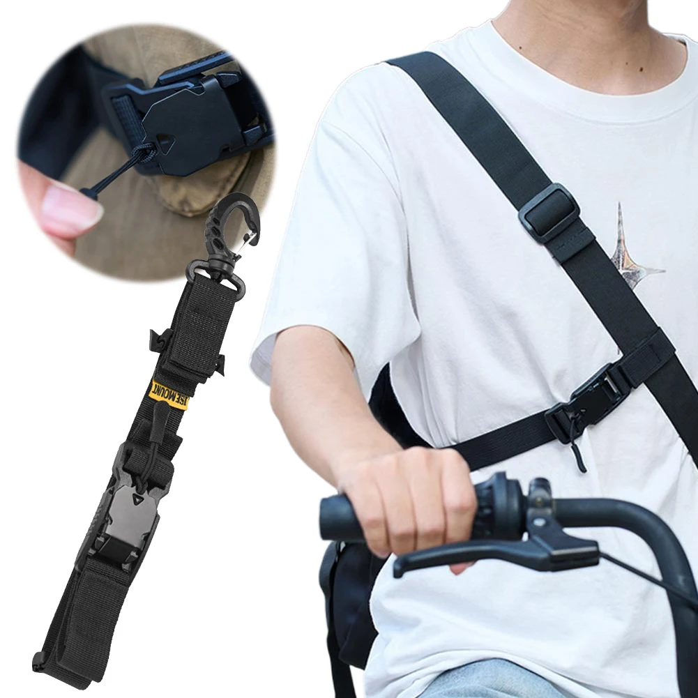 Three Point Auxiliary Fixed Shoulder Bag Anti Slip Strap Quick Detachable Backpack Stabilizer Strap for Sling Packs & Messengers