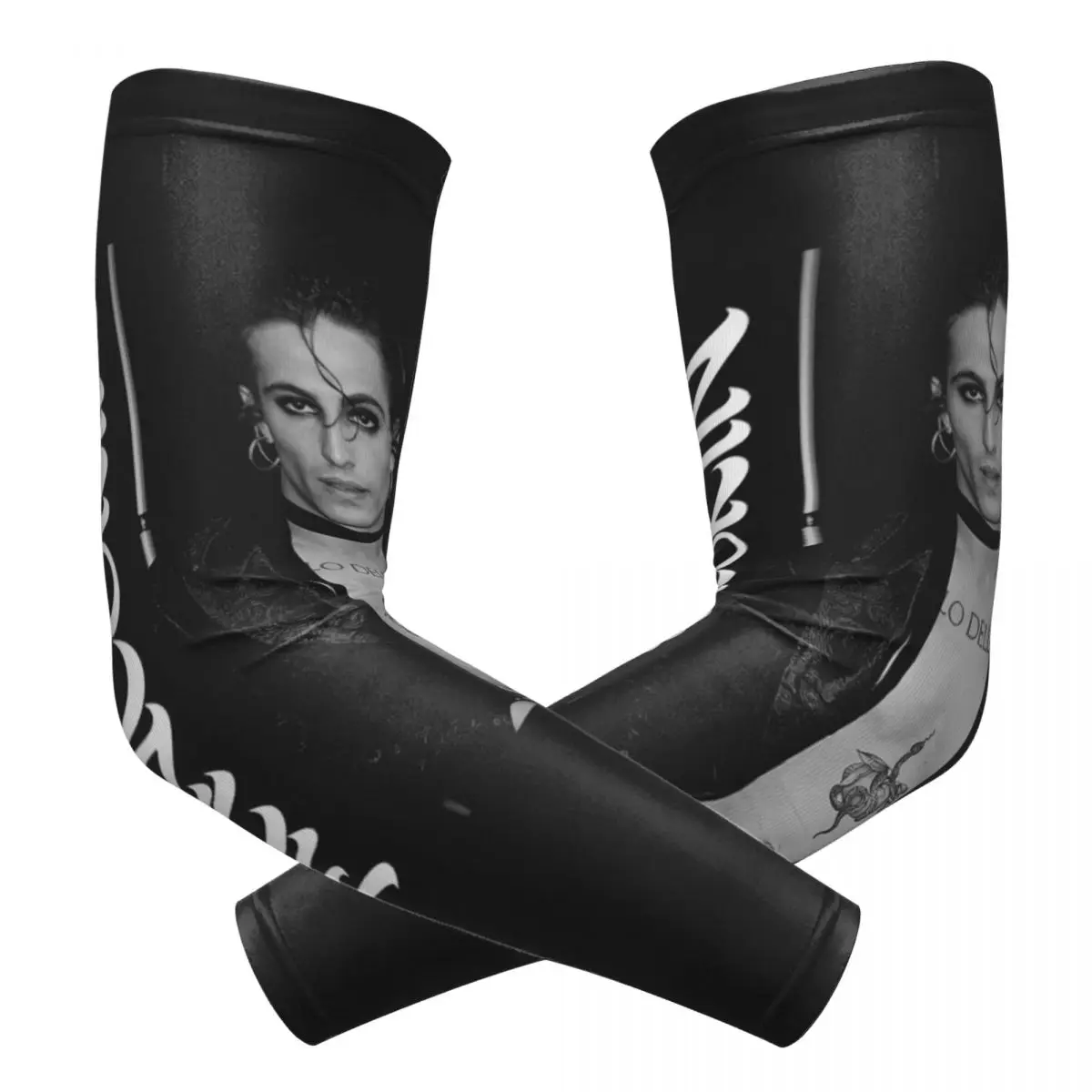 ダミアーノ・デイビッド・マネスキン アウトドアアームスリーブ 日焼け止めUVカットカバー 夏用サイクリングタトゥースリーブ