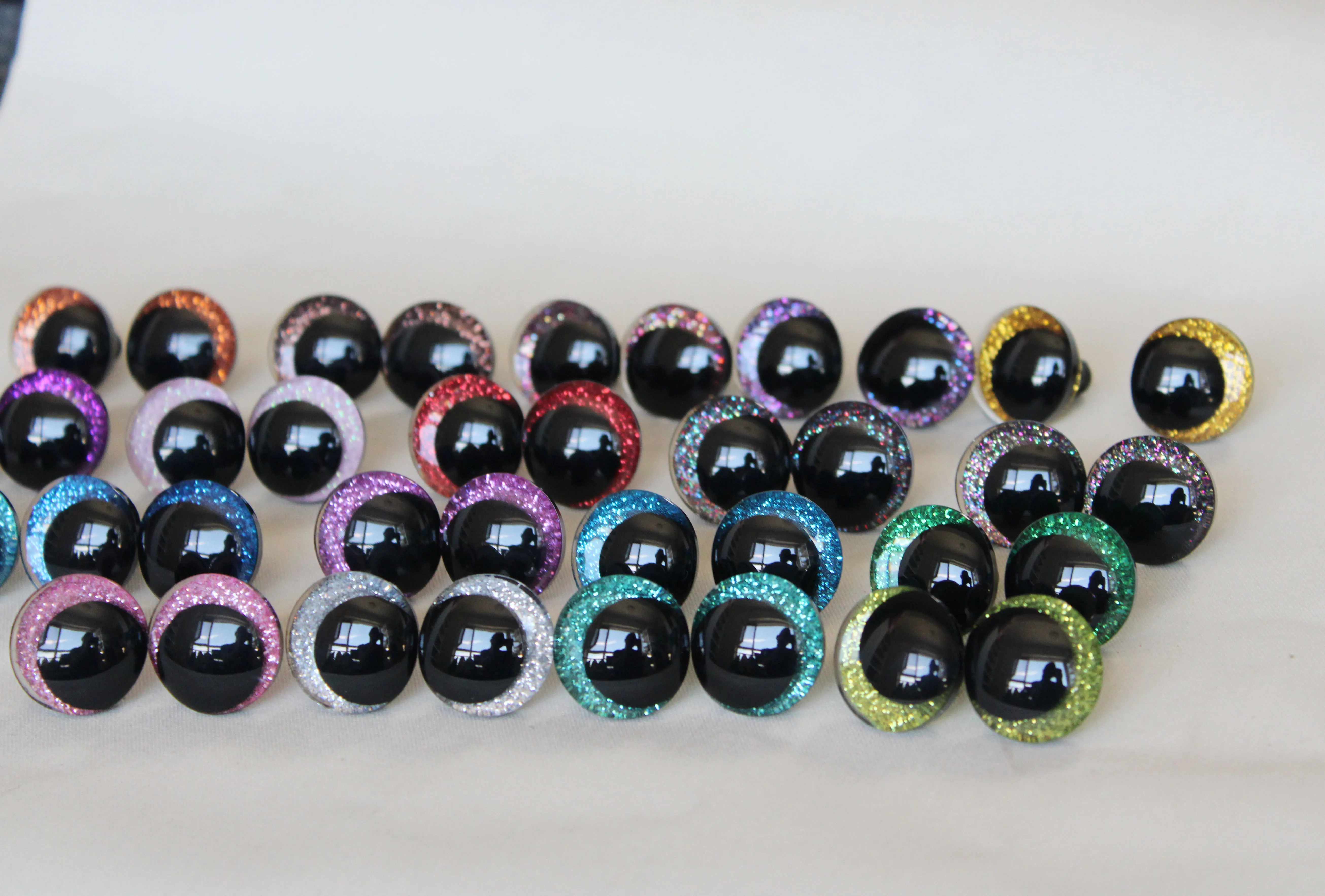 500 teile/los 12mm 14mm 25mm 30mm 3D COMICAL glitter spielzeug augen Mit scheibe FÜR PLÜSCH CRAFT -n19