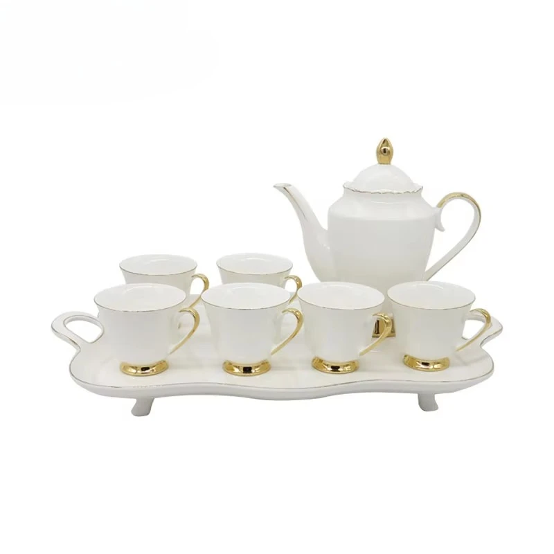 

8 изысканных фарфоровых кофейных чашек, керамический набор для кофе и чая с подносами