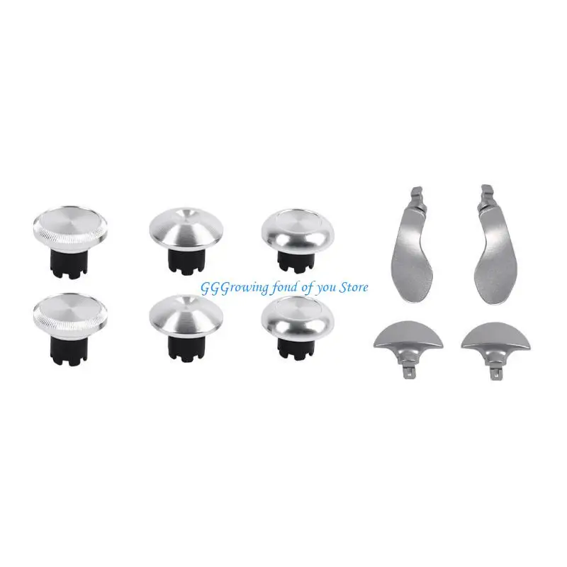 

H9EB Metal Thumbsticks Back Paddles for Game Controller Analog Joystick and Triggers Buttons Replacement Analog Joystick