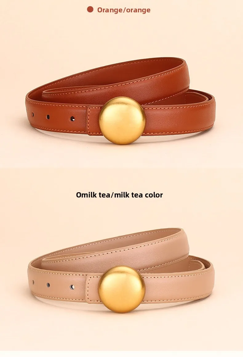Winter Neuer 2,5 cm Ledergürtel für Damen, Echtledergürtel, Modeaccessoire, Mehrzweck-Taillengürtel, hochwertiges Gefühl, Jea – Detail 9