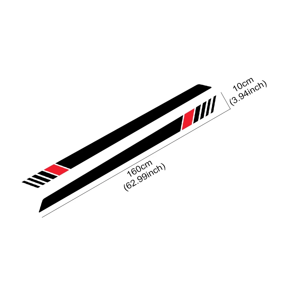 2PCS Racing Style Car Side Stickers Auto Tuning Modification PVC Decals For VW Volkswagen Polo 6R 6C 9N 9N2 9J Car Accessories view 5