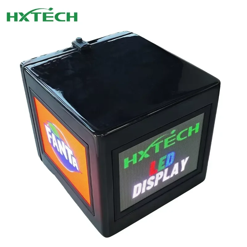 Indoor Outdoor GPS Advertising LED Display Panel Digital Signage and Delivery Box for Motorcycles Food Delivery Box
