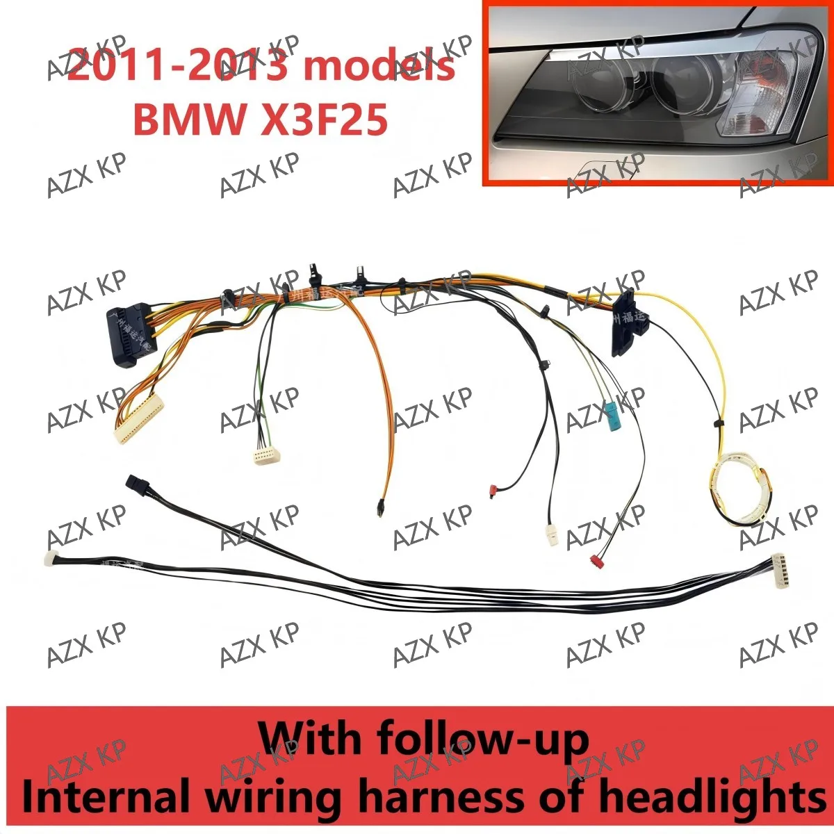 

Internal wiring harness of headlights Suitable for 2011-2019 BMW X3F25 and 3 Series F30 F35