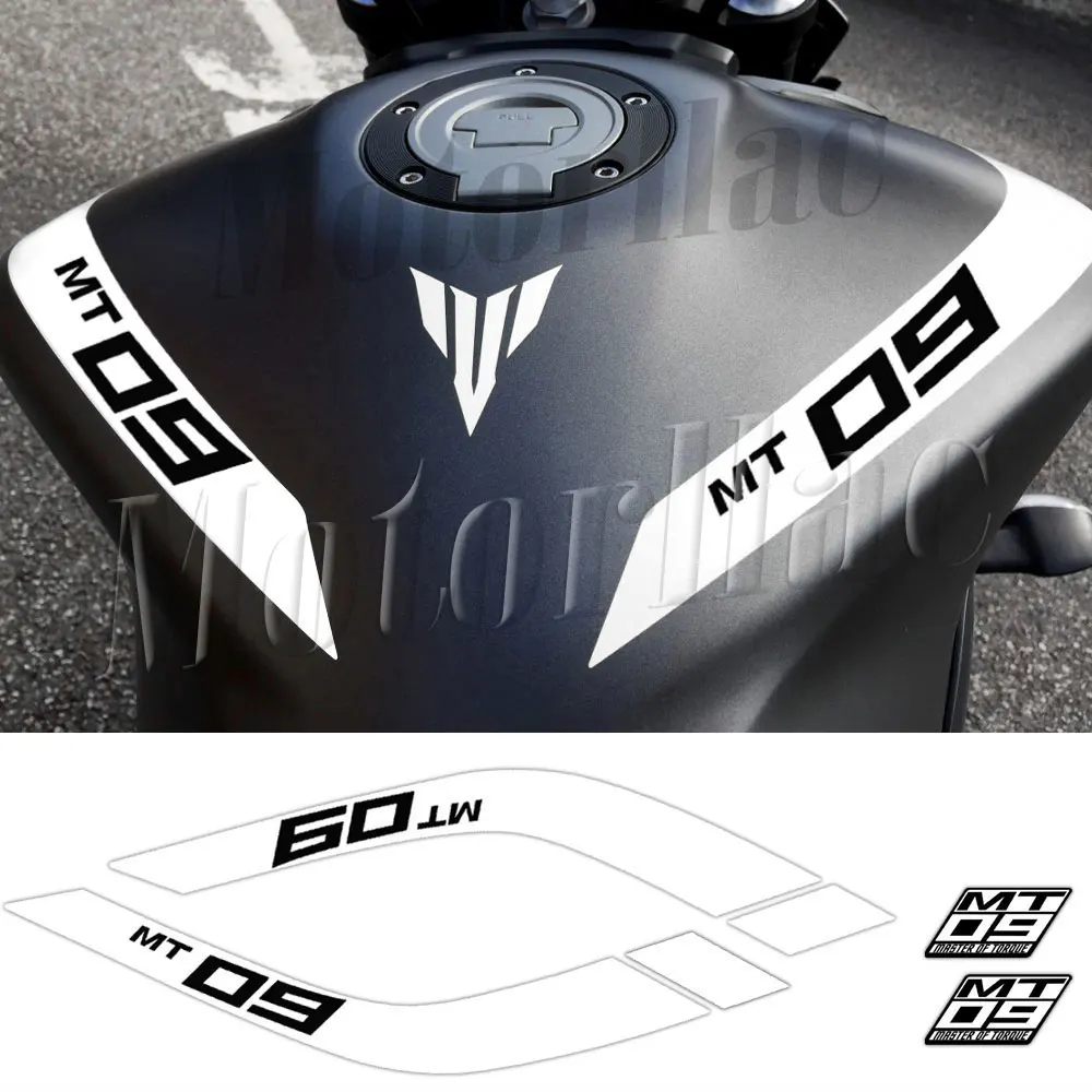 

3M Motorcycle Fuel Tank Sticker MT LOGO Stripe Decals Accessories Waterproof For MT-09 MT09 mt 09 FZ-09 FZ09 2014-2023