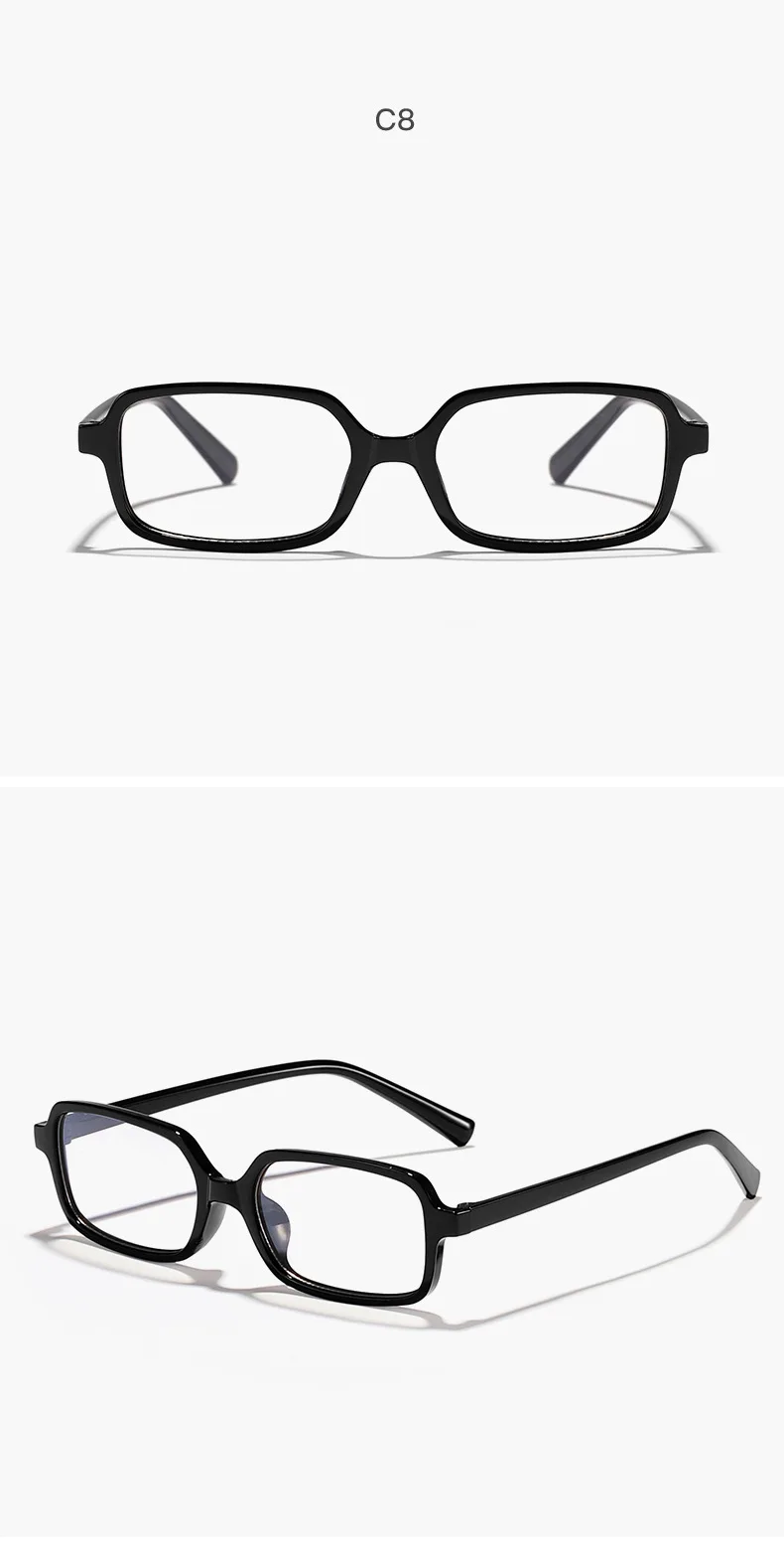 Neue Vintage Quadratische Sonnenbrille für Damen und Herren Marken-Rechteck-Sonnenbrille Ovale Brillen für Männer und Frauen – Detail 16