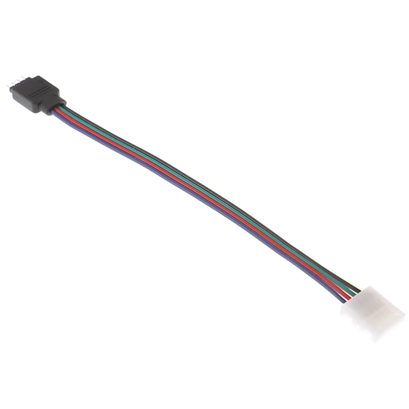 15cm 5050 rgb 4 pinos led faixa de conectores de luz de tira para adaptador de alimentação 4 condutor 10mm conector largo