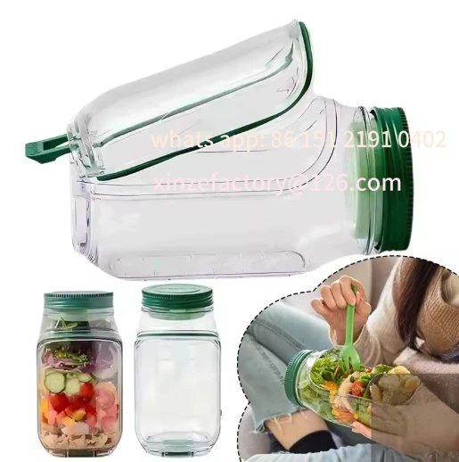 

Customizable New, Creative Salad Pod Plastic Salad Storage Jar Kitchen Portable Storage Salad Bowl