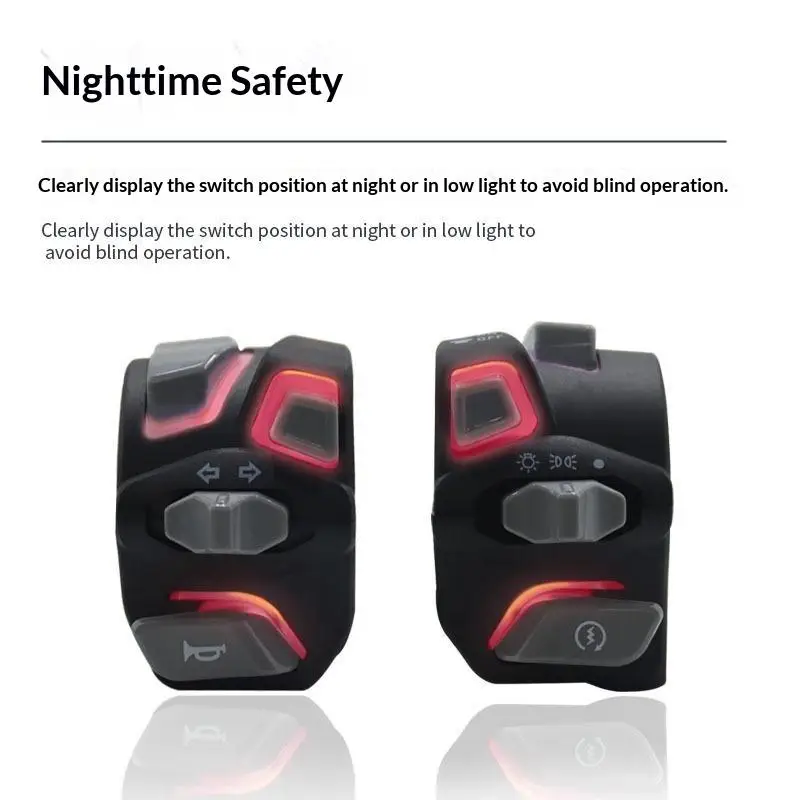 1Pcs Motorcycle Handlebar Control Switches Durable ABS Housing Multifunction